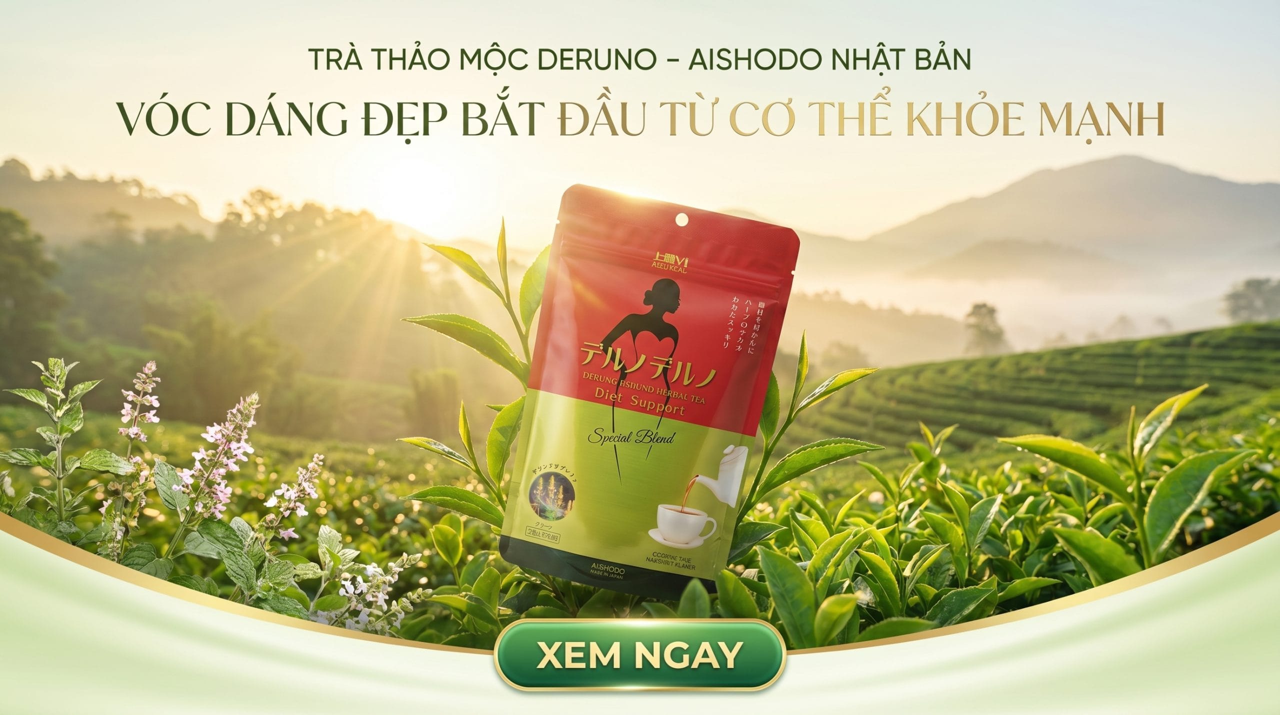 Trà Thảo Dược Deruno Aishodo Nhật Bản tại Sylphid