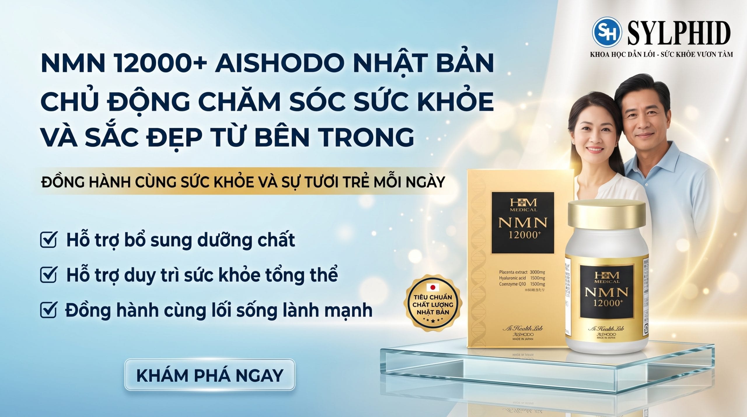 NMN 12000+ Aishodo Nhật Bản chính hãng tại SYLPHID