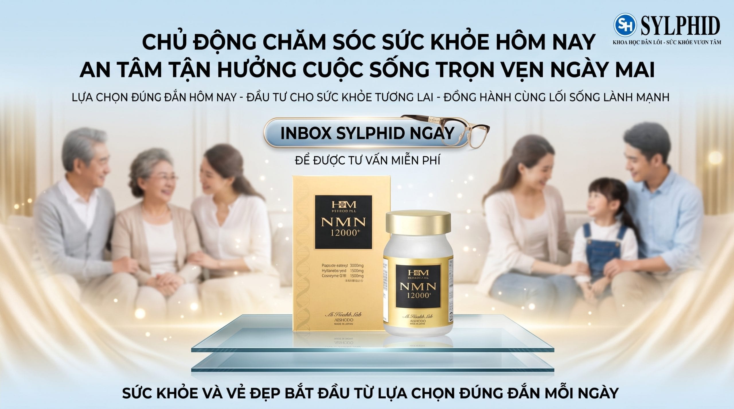 Viên uống NMN 12000+ Aishodo hỗ trợ chăm sóc sức khỏe và bổ sung dưỡng chất