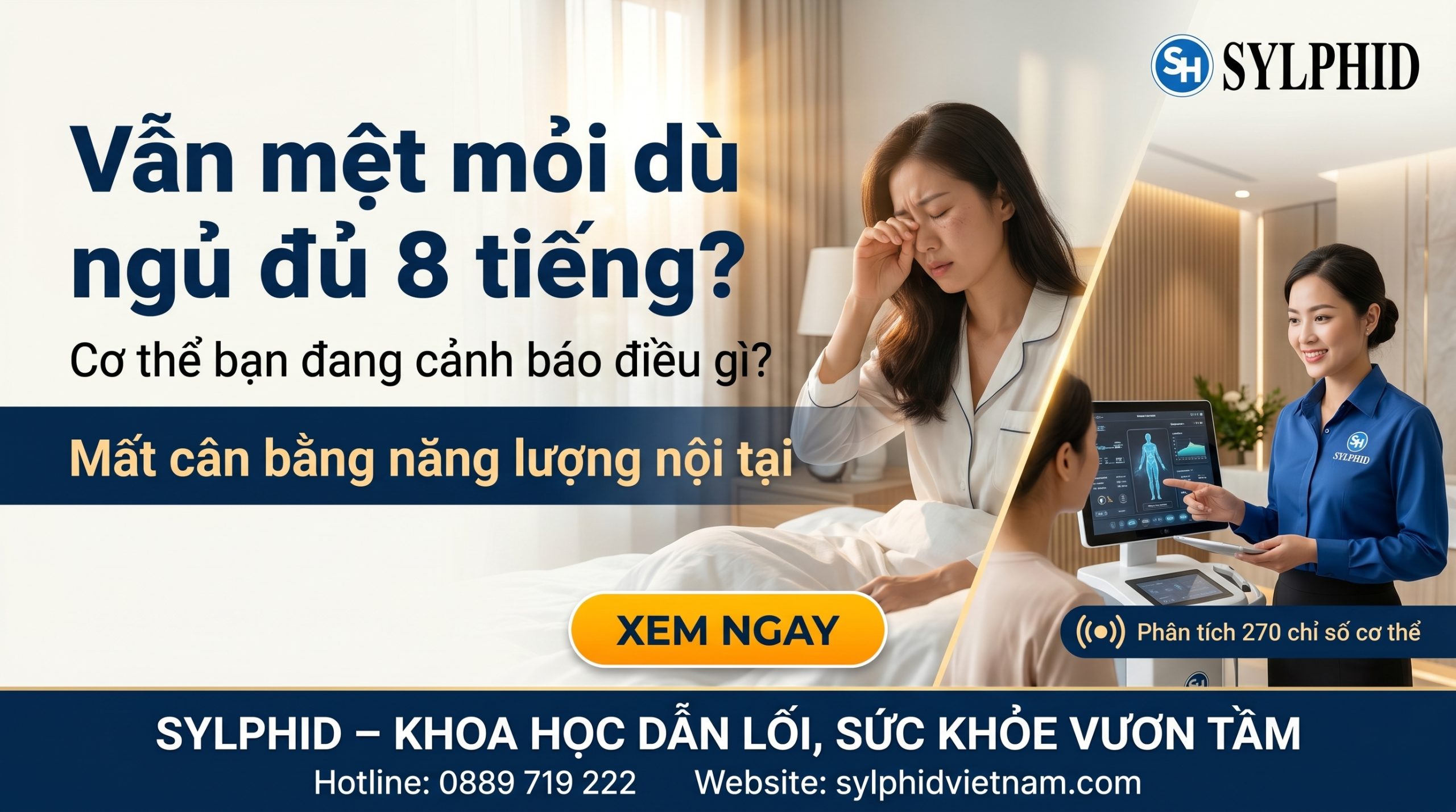Ngủ đủ vẫn mệt: Nguyên nhân và giải pháp Sylphid