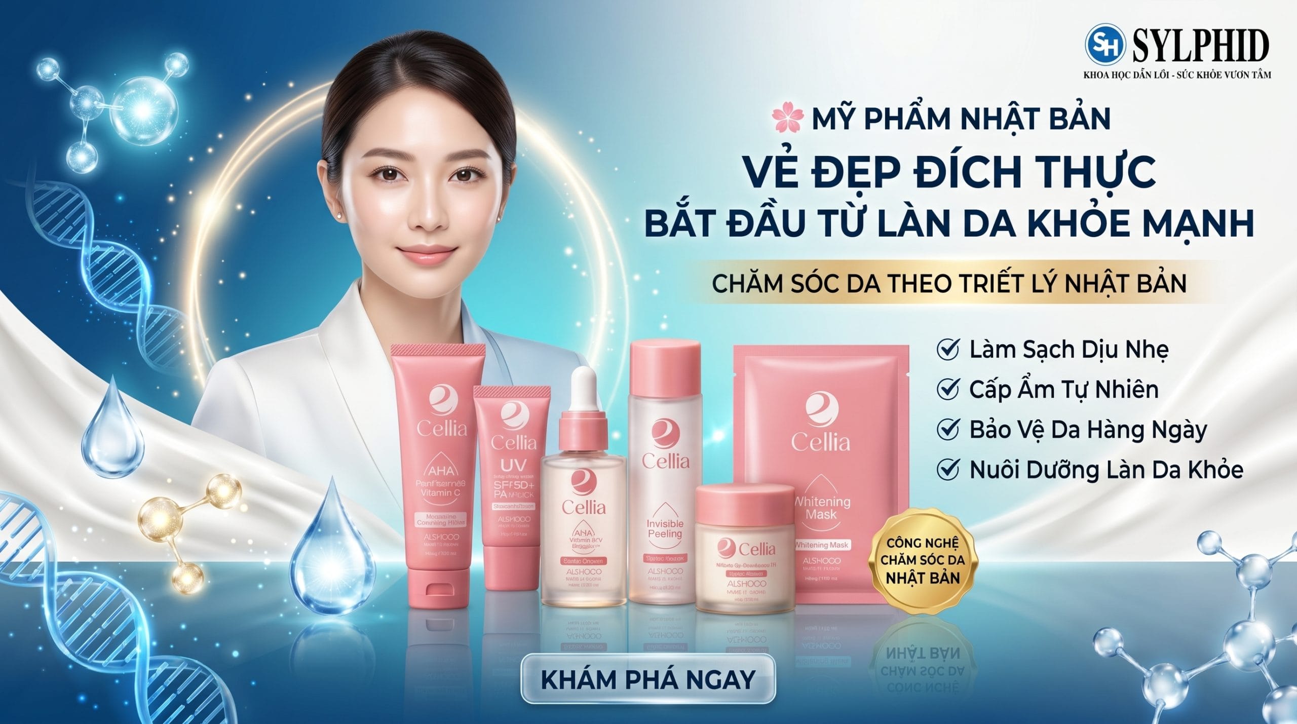 Mỹ phẩm Nhật Bản chính hãng tại SYLPHID giúp chăm sóc da khỏe đẹp tự nhiên