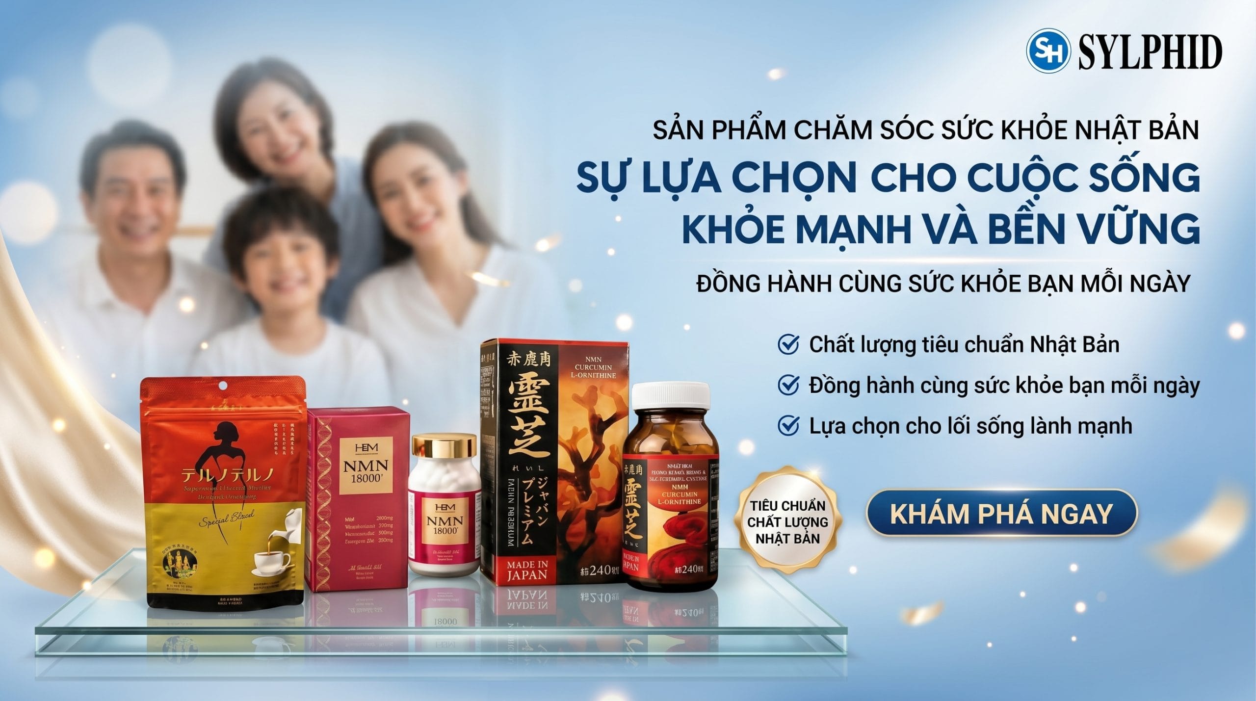 Sản phẩm chăm sóc sức khỏe Nhật Bản chính hãng tại SYLPHID giúp chăm sóc sức khỏe chủ động và xây dựng lối sống khỏe mạnh.