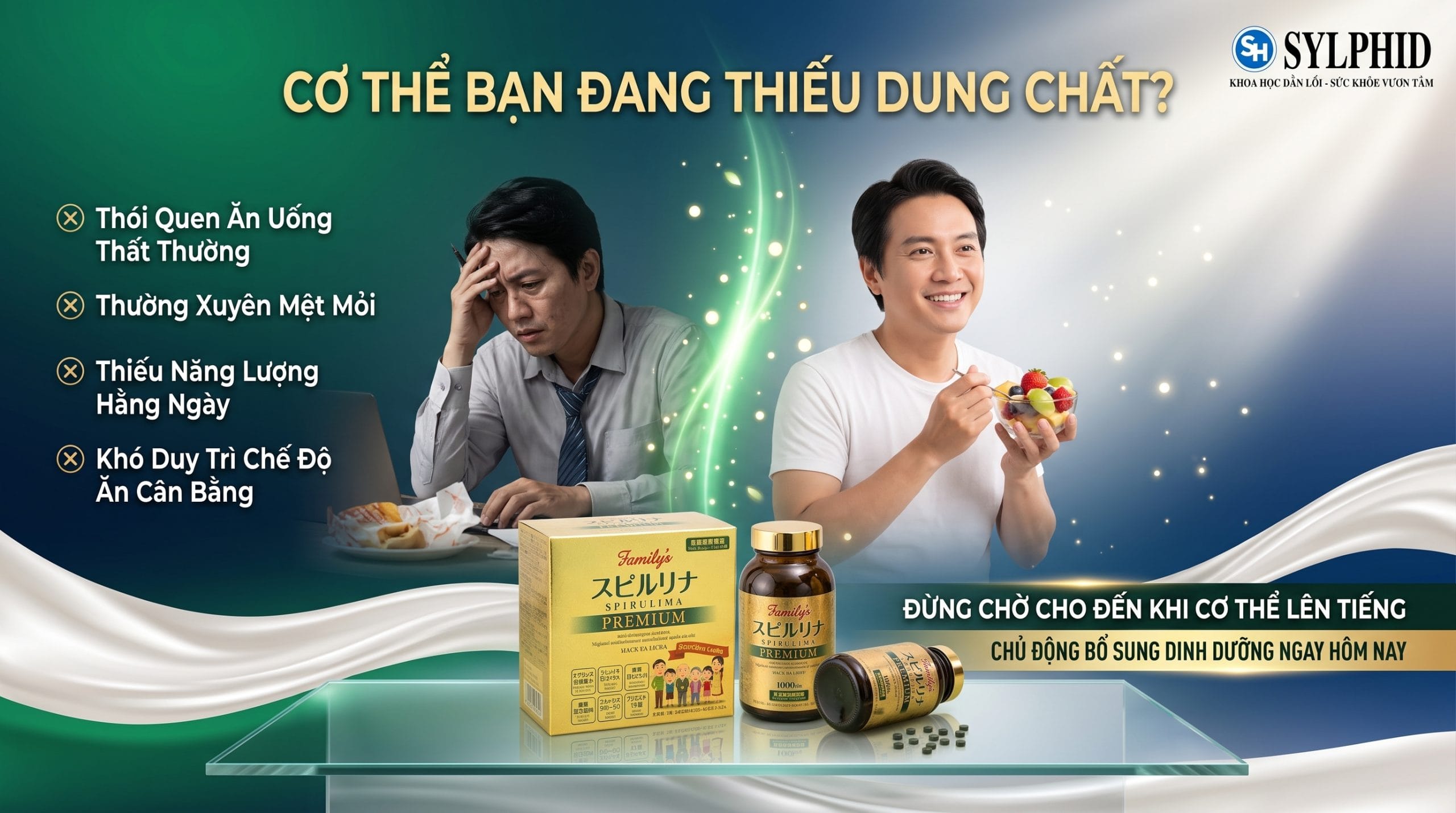 Tảo Xoắn Nhật Bản Spirulina đồng hành cùng lối sống khỏe mạnh và chăm sóc sức khỏe chủ động tại SYLPHID