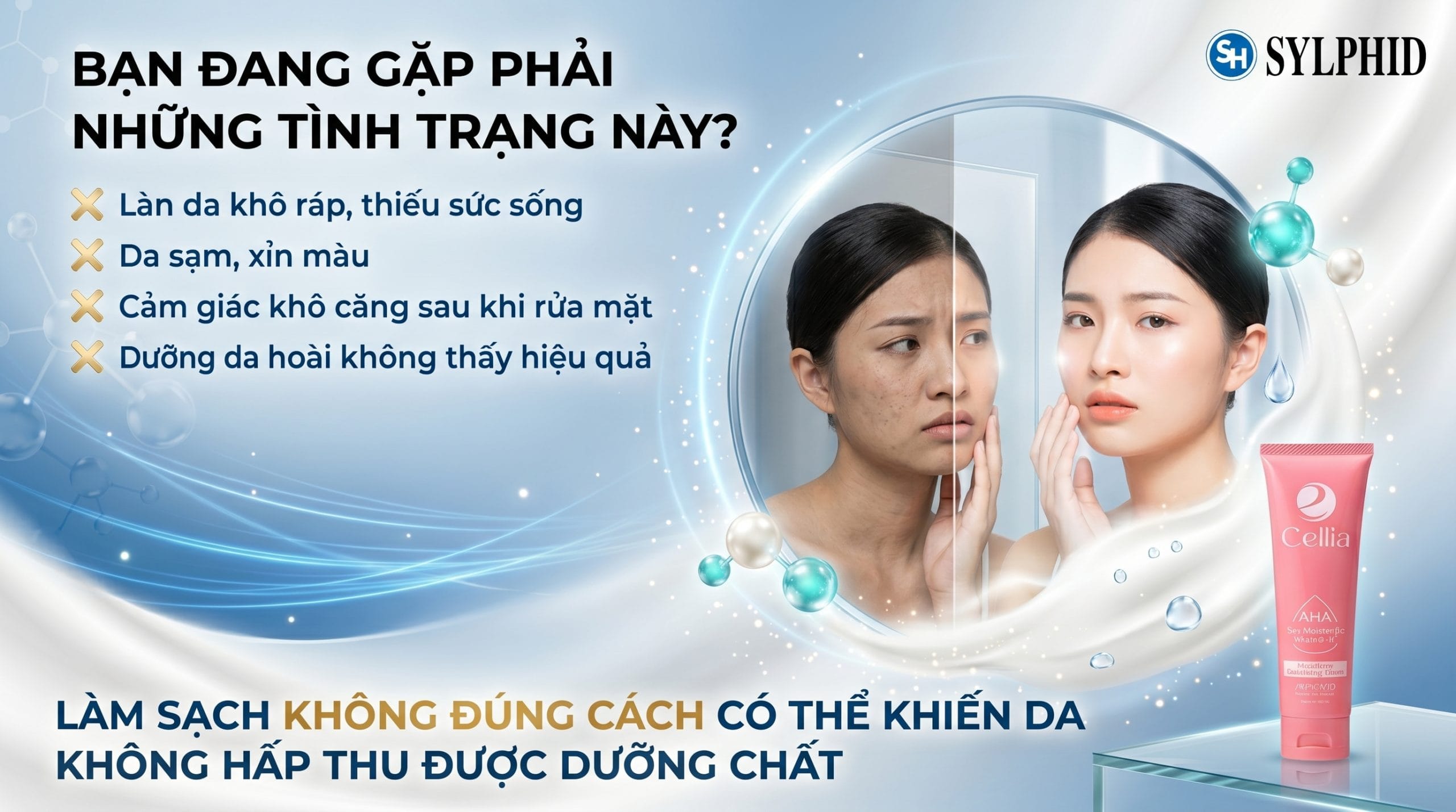 Sữa rửa mặt Cellia Moistskin hỗ trợ duy trì độ ẩm tự nhiên cho da