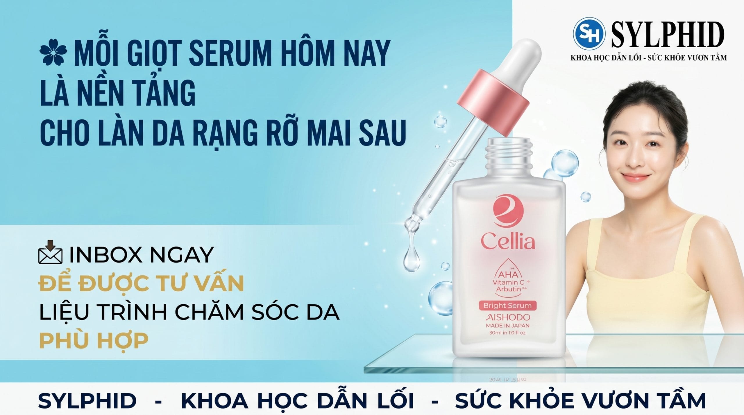 Serum Dưỡng Sáng Da Cellia Aishodo chính hãng tại SYLPHID