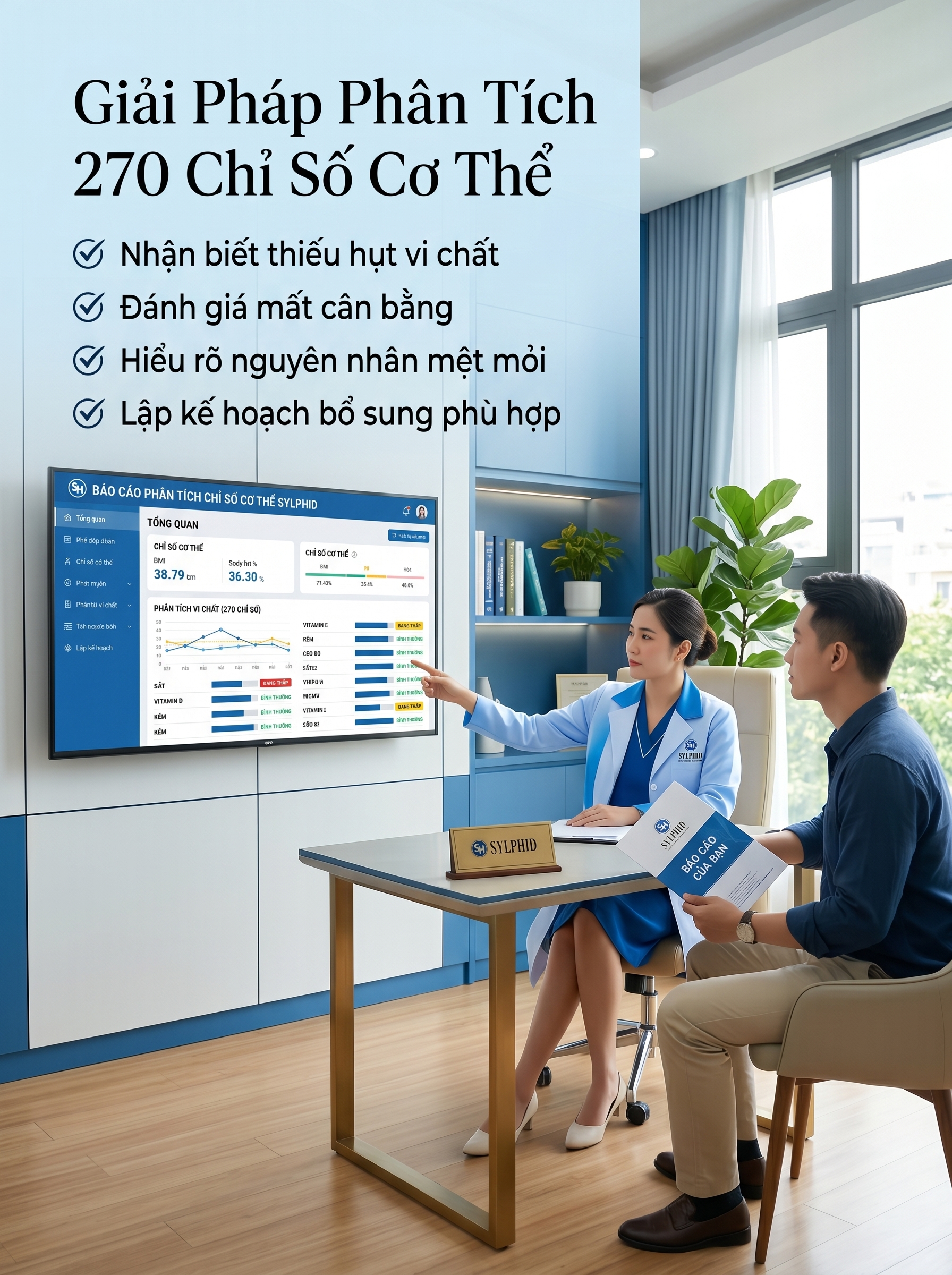 Giải pháp phân tích 270 chỉ số cơ thể