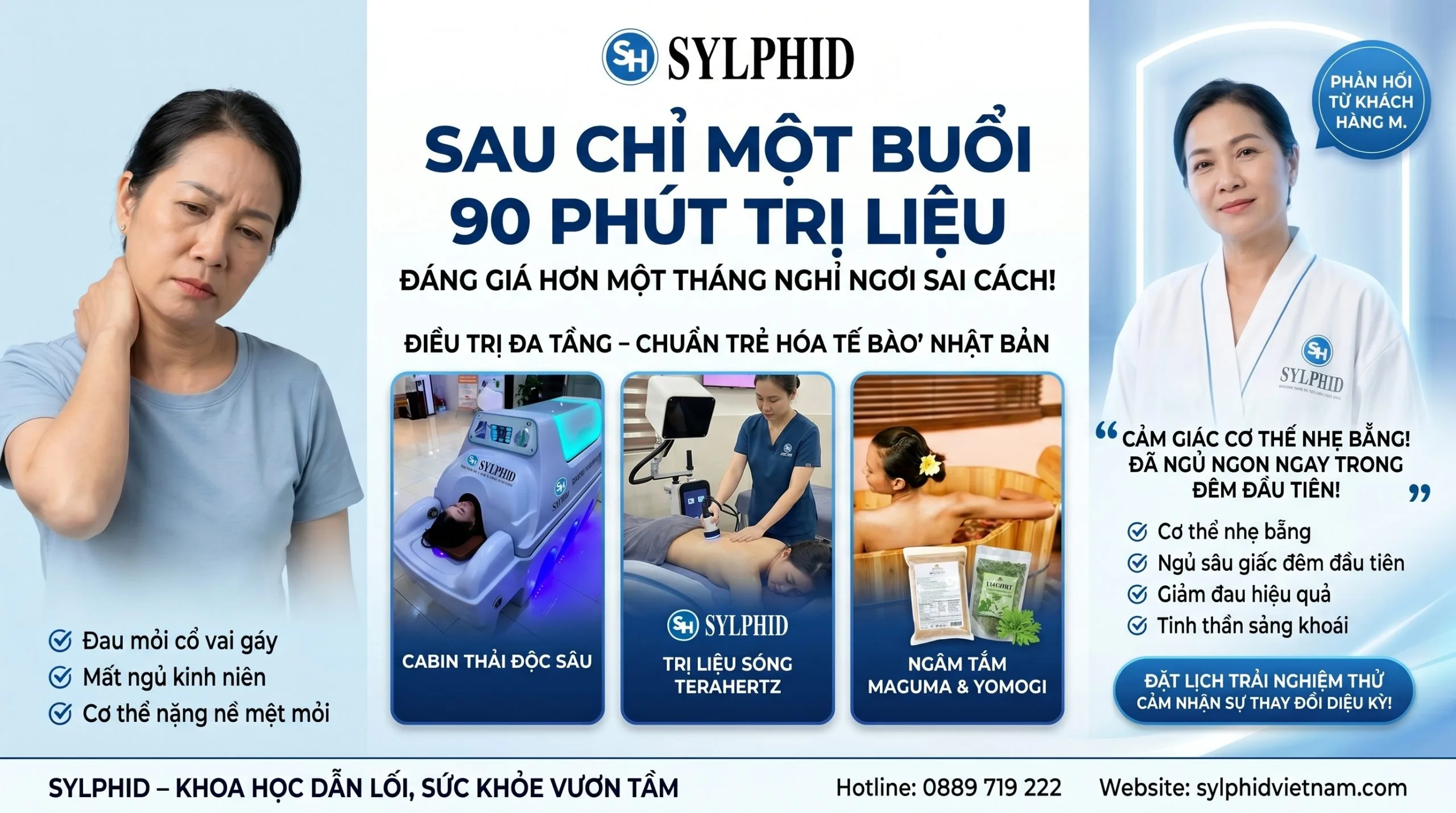 Phục hồi cơ thể đa tầng tại Sylphid – 90 phút giúp cơ thể thư giãn và nhẹ nhàng hơn