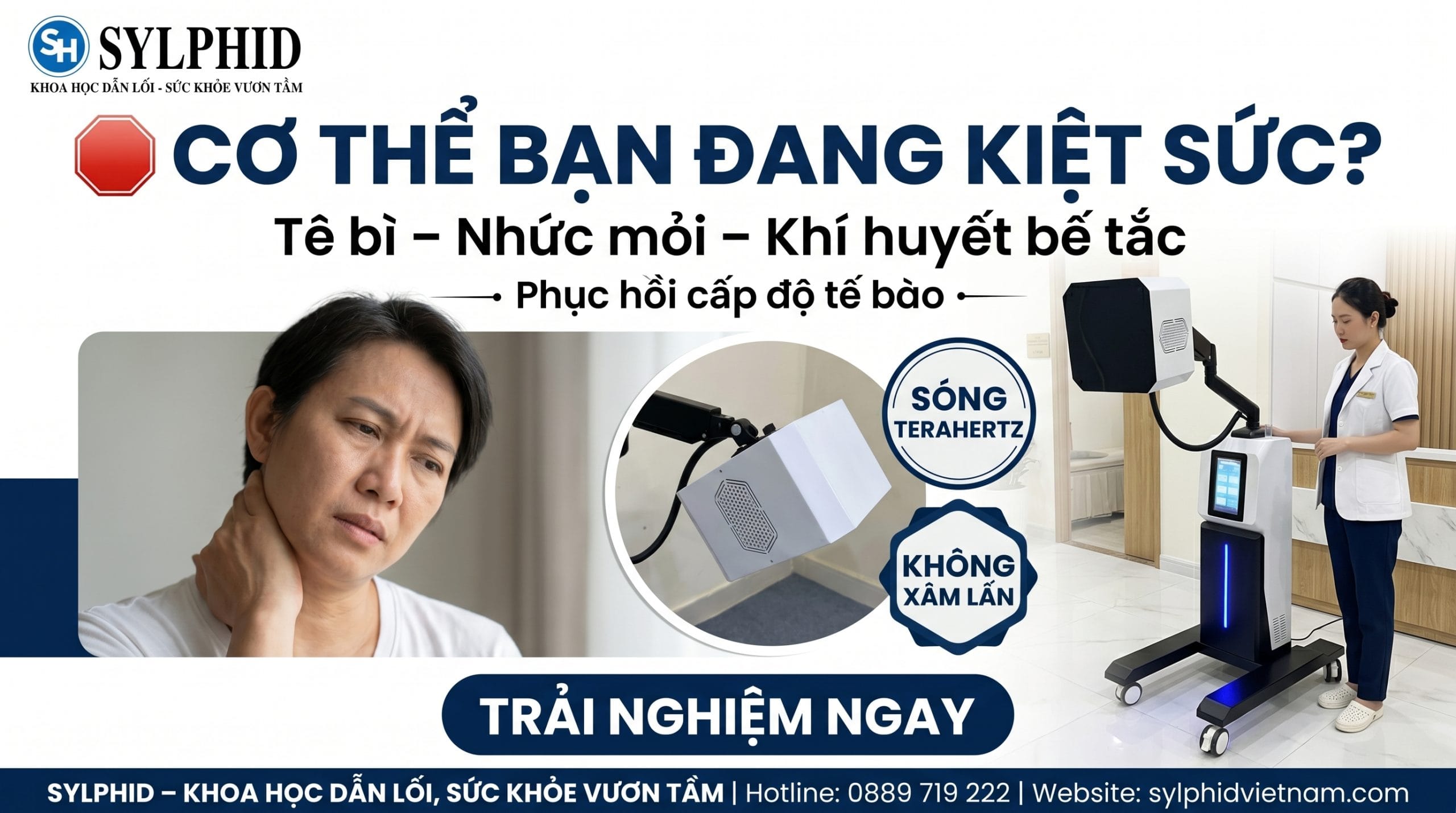 Trị liệu sóng TeraHertz Sylphid – Phục hồi cơ thể toàn diện