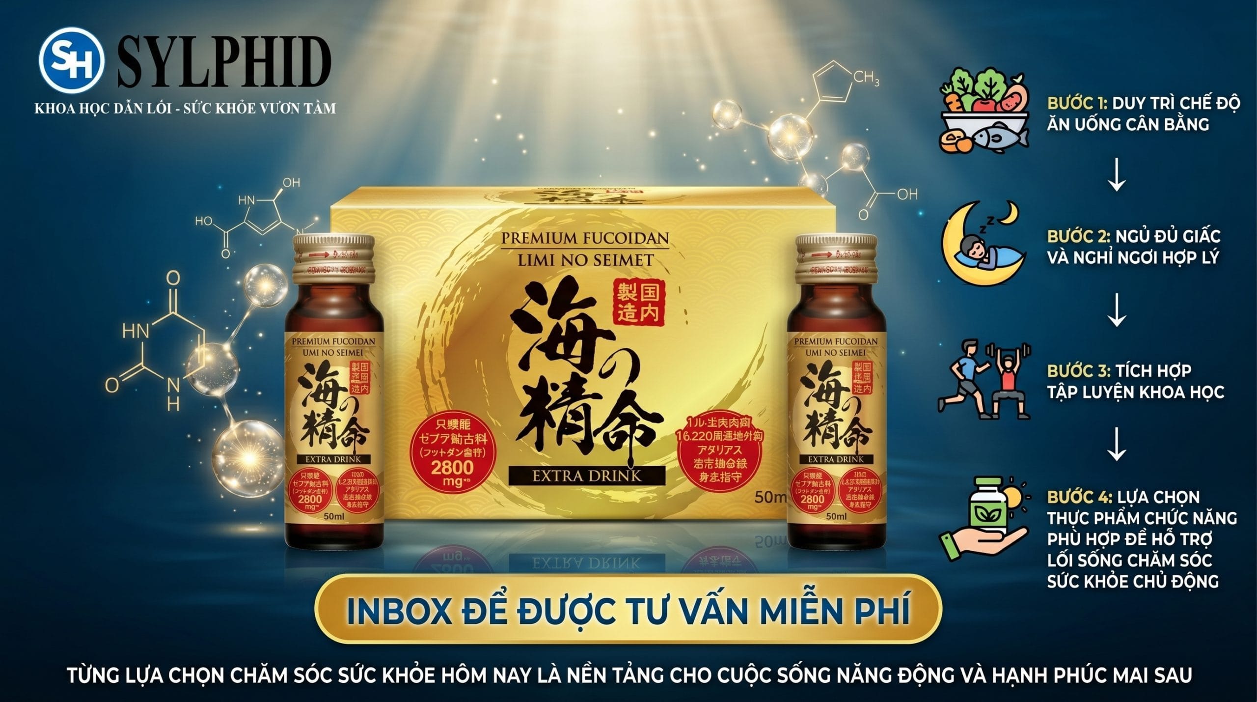 Fucoidan Umi No Seimei Dạng Nước chính hãng tại SYLPHID